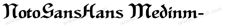 NotoSansHans Medinm字体转换